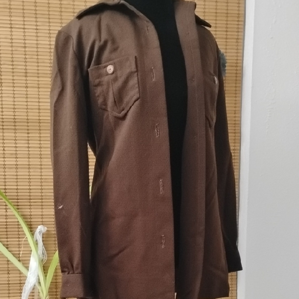 Woman's Small Overlay Linen Vintage 1960s Coat